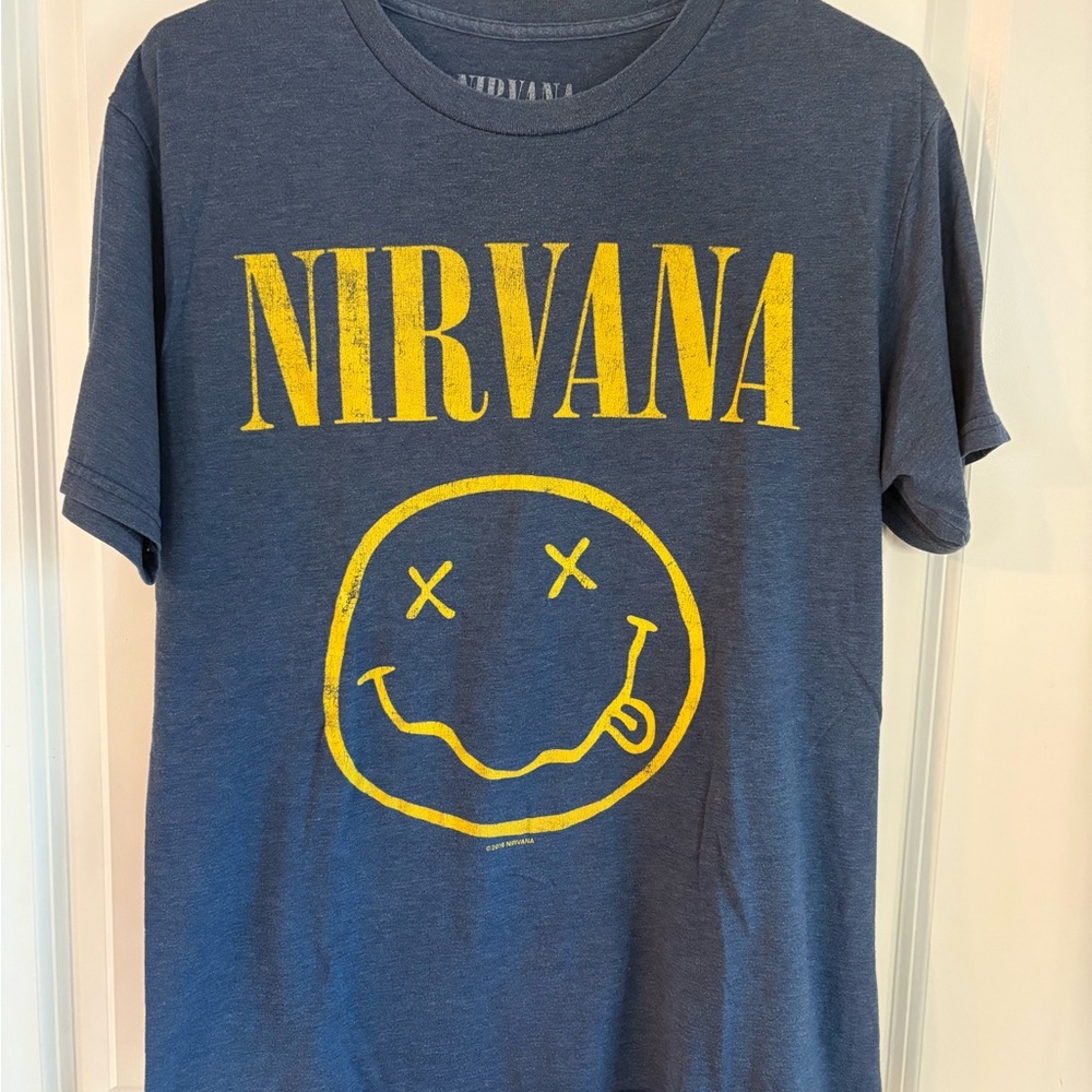 NIRVANA Graphic Tee - Men’s - Blue and Yellow